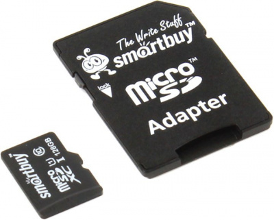 ����� ������ 128Gb MicroSD SmartBuy Class 10 + adapter (SB128GBSDCL10-01)