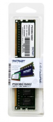   8Gb PC3-12800 1600MHz DDR3 DIMM Patriot PSD38G16002