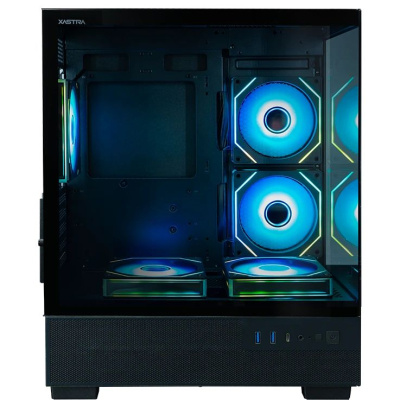 ������ XASTRA Q400M 5ARGB-C6-UC Black mATX/Aquarium/Screewless/ 5x120mm ARGB PWM FM fans/Argb+PWM HUB 6port/ Type-C/ Q400M-5FM12A-C6-UC