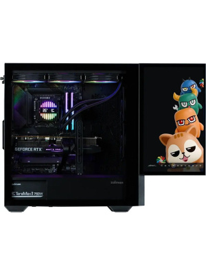 ������ ZALMAN Z10 DS, ATX, BLACK, WINDOW, built-in 15.6-inch FHD display, 2x3.5", 2x2.5", 2xUSB3.0, 1xUSB 3.1 Type-C, FRONT 2x120mm, REAR 1x120mm ARGB
