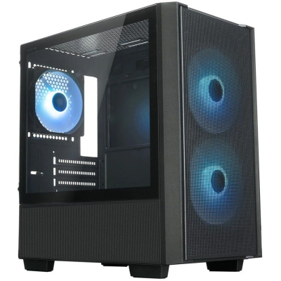 ������ XASTRA  A400M 3ARGB-C6 Black mATX/ Mesh/ Screwless TG+Mesh/2x140mm + 1x120mm FC ARGB PWM fans/Argb+PWM HUB 6port/ A400M-2FC14A-1FC12A-C6
