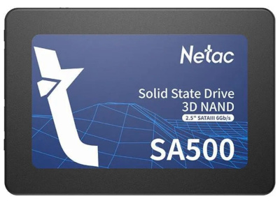 ���������� SSD 2.0Tb Netac SA500 (NT01SA500-2T0-S3X) (2.5", SATA3, up to 530/475MBs, 3D NAND, 960TBW, 7mm)