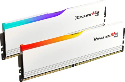������ ������ DDR5 G.SKILL RIPJAWS M5 RGB 64GB (2x32GB) 6000MHz CL30 (30-40-40-96) 1.4V / F5-6000J3040G32GX2-RM5RW / White
