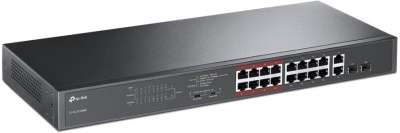 TP-Link TL-SL1218MP ������������� ���������� PoE �� 16 ������ 10/100 ����/� � 2 ���������� ����� SMB