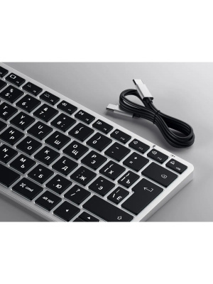 ���������� ������������ Satechi Slim X1 Bluetooth Backlit Keyboard, Bluetooth, ����������� ST-BTSX1S-RU
