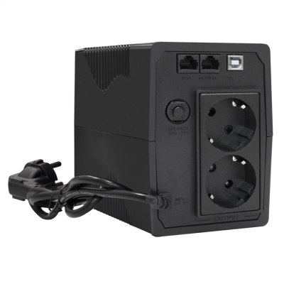 ��� ExeGate Power Smart ULB-1000.LCD.AVR.2SH.RJ.USB 1000VA/550W, LCD, AVR, 2�Schuko,RJ45/11,USB, Black