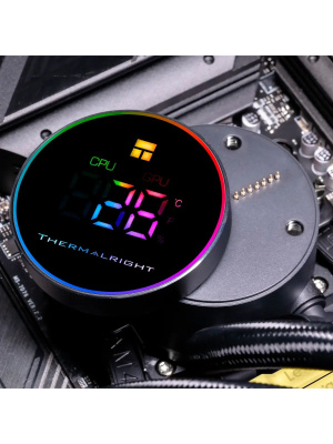 ������� �������� ���������� Thermalright Frozen Magic 360 Digital V2 Black ARGB Soc-AM5/AM4/1200/1700/1851 ������ 4-pin 28dB Al LCD Ret (F-MAGIC-360-DIGITAL-BL-ARGB-V2)