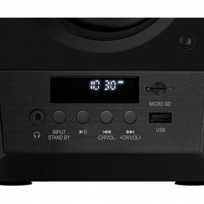 SVEN MC-20, чёрный, акустическая система 2.0, мощность 2х45 Вт(RMS), M-тюнер, USB/microSD, дисплей, ПДУ, Bluetooth, Optical (SV-014438)