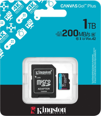 ���� ����� microSDXC 1TB Kingston SDCG4/1TB Canvas Go! Plus + adapter