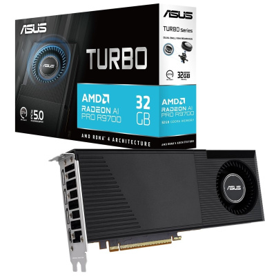 ���������� ASUS AMD Radeon AI Pro R9700 TURBO 32GB, GDDR6, TURBO-AI-PRO-R9700-32G (90YV0MN0-M0NA00)
