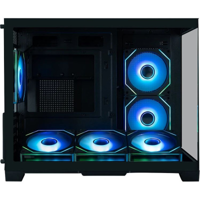������ XASTRA QR500M 6ARGB-FM-C10-UC Black mATX/Aquarium/ 2 Curve Glass /6x120mm ARGB PWM FM fans/ Argb+PWM HUB 10port /Type-C/ QR500M-6FM12A-C10-UC
