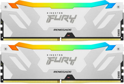 ������ ����������� Kingston 32GB 6400MT/s DDR5 CL32 DIMM (Kit of 2) FURY Renegade RGB White XMP (KF564C32RWAK2-32)