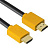 Кабель GREENCONNECT GCR-HM440-1.0m,  1.0m HDMI версия 1.4, черный, желтые коннекторы