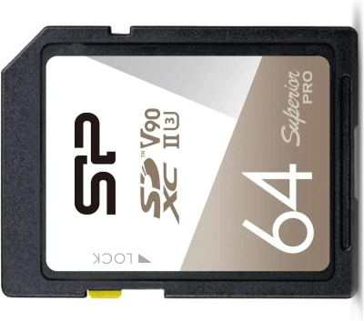 ���� ����� SDXC 64GB Silicon Power SP064GBSDXJA2V10 Superior Pro w/o adapter