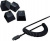     Razer PBT Keycap + Coiled Cable Upgrade Set, Classic Black (US/UK)
