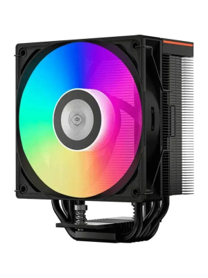 ����� PCCooler RT500 Digital ARGB BK (240W, 4-pin PWM, LED temp., 152mm, Al/Cu, 5x6mm, ARGB, 1x120mm, 73.32CFM, 34.9dBA, 2200RPM, S: 1851/1700/1200/115X, AM5/AM4, black)