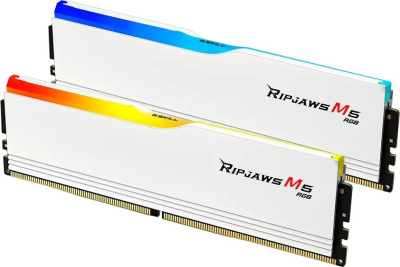 ������ ������ DDR5 G.SKILL RIPJAWS M5 RGB 64GB (2x32GB) 6000MHz CL30 (30-40-40-96) 1.4V / F5-6000J3040G32GX2-RM5RW / White