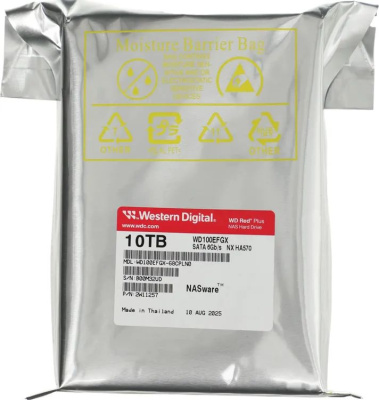 Ƹ����� ���� 10TB SATA-III WD Red Plus, HDD, SATA III, 3.5" (WD100EFGX)