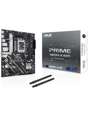 ����������� ����� ASUS PRIME H810M-A WIFI, LGA1700, B810, 2*DDR5, 4*SATA, 2*M.2, 2*USB 3.2, 4*USB 2.0, 1*PCIx16, 1*PCIx1, HDMI+DP, mATX; 90MB1KJ0-M0EAY0