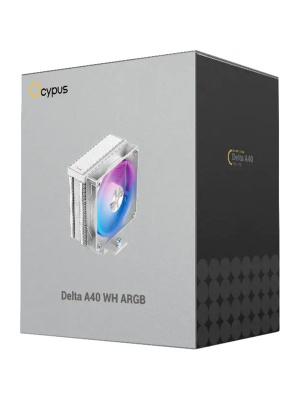 ����� Ocypus Delta A40 WH ARGB, 120mm ARGB FAN, Top Panel, 4 HEAT PIPES, 4-PIN PWM, 500-2000 RPM, 29DBA, HYDRO BEARING, LGA115X/1200/1700/18XX, AM4/AM5