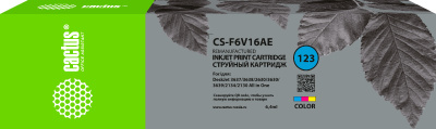 �������� �������� Cactus CS-F6V16AE �123 ������������ (6,4��) ��� HP HP DeskJet 2130