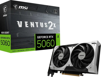 ���������� MSI NVIDIA GeForce RTX 5060 8GB, GDDR7, Ret (RTX 5060 8G VENTUS 2X V1)