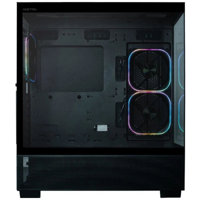 ������ XASTRA Q500 3ARGB-FG-C10-UC Black ATX/Aquarium/Screewless/ 3x120mm ARGB PWM FG fans/Argb+PWM HUB 10port/ Type-C/ Q500-3FG12A-C10-UC
