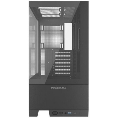 ������ Powercase Vision Black V2, Tempered Glass, ������, ATX  CVBAV2-L0