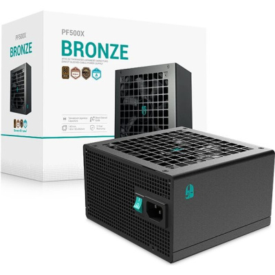 ���� ������� Deepcool GAMERSTORM PF500X (ATX 2.52, 500W, PWM 120mm fan, Active PFC+DC to DC, 80+ BRONZE) RET