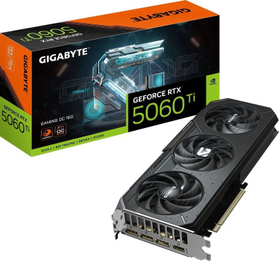 ���������� Gigabyte NVIDIA GeForce RTX 5060 TI GV-N506TGAMING OC-16GD 16�� Gaming, GDDR7, OC, Ret