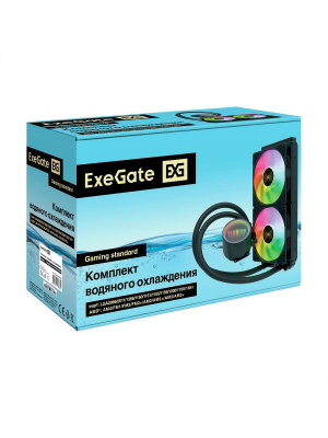 �������� �������� ���������� ExeGate BlackWater-240.PWM.ARGB (3 PIN 5V ADDRESSABLE RGB ���������, LGA2066/2011/1366/1150/1151/1155/1156/1200/1700/AM4/FM1/FM2/FM2+/AM2/AM2+/AM3/AM3+ (EX293458RUS)