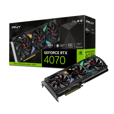 ���������� PNY RTX4070 12GB XLR8 Gaming VERTO EPIC-X RGB Overclocked,  RTL (VCG407012TFXXPB1-O)