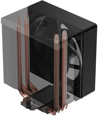 ����� ��� ���������� ID-COOLING SE-904-XT BLACK (Soc AM4/AM5/1851/1700/1200, 100mm, 2500rpm, 29.1 ��, 180W, PWM 4-pin, Al+Cu) (SE-904-XT BLACK)