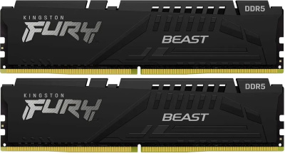 ����������� ������ DDR 5 DIMM 32Gb PC48000, 6000Mhz, Kingston FURY Beast Black EXPO CL30 (Kit of 2) (KF560C30BBEK2-32) (retail)