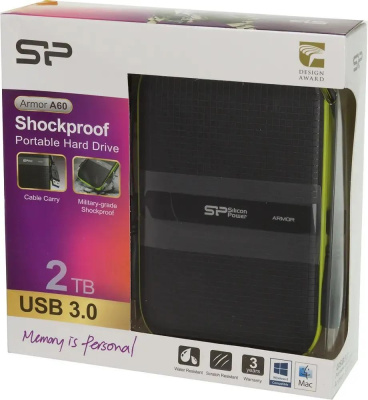 ������� ���� HDD Silicon Power Armor A60 SP020TBPHDA60S3K, 2��, ������/�������