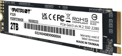 ���������� SSD Patriot PCIe 3.0 x4 2TB P320P2TBM28 P320 M.2 2280