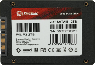 ���������� SSD Kingspec SATA III 2Tb P3-2TB 2.5"