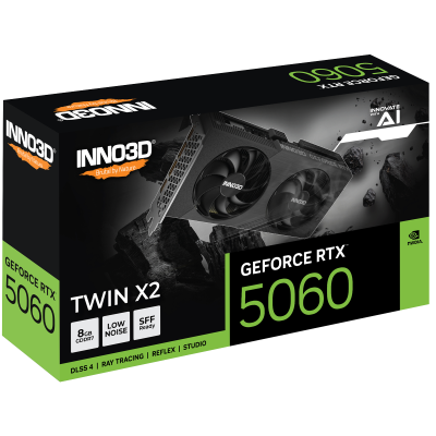 ���������� INNO3D NVIDIA GeForce RTX 5060 Twin X2 OC 8Gb (N50602-08D7X-195070N)