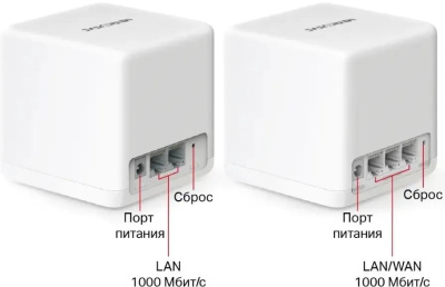 ��������� Mesh ������ Mercusys Halo H60X(2-pack), Wi-Fi 6, AX1500, �����