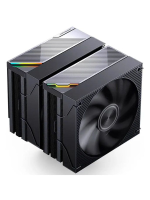 ����� ��� ���������� JONSBO CA90 ARGB (270W, 4-pin PWM, 159mm, Al/Cu, 6x6mm, ARGB, 1x130mm + 1x120mm, 76.57CFM/69.61CFM, 31.4dBA/32.6dBA, 1800RPM/1800RPM, S: 1851/1700/1200/115X, AM4/AM5 Black)