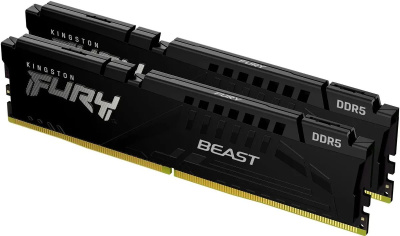����������� ������ DDR 5 DIMM 32Gb PC48000, 6000Mhz, Kingston FURY Beast Black EXPO CL30 (Kit of 2) (KF560C30BBEK2-32) (retail)