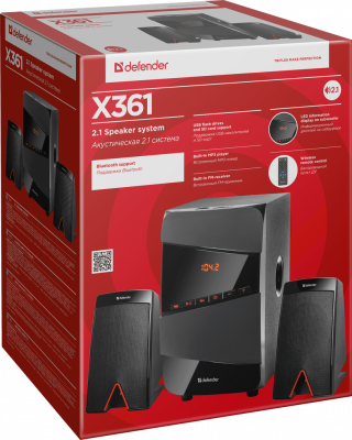  DEFENDER X361 36, BT/FM/MP3/SD/USB/LED/RC	