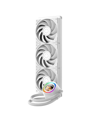 �������� �������� ���������� ID-COOLING FX360 LCD PE WHITE LGA1851/1700/1200/115X/AM4/AM5 (TDP 350W, ARGB PUMP, LCD Display, PWM, TRIPLE FAN 120mm, �����) RET