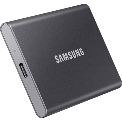 ������� ������� ���� 1Tb SSD Samsung T7, PCIe USB3.2/Type-C Titan Grey Retail (MU-PC1T0T/WW)