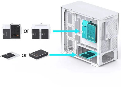 ������ JONSBO D300 White ��� ��, ������� ������ �� ����������� ������, mini-ITX, micro-ATX, �����