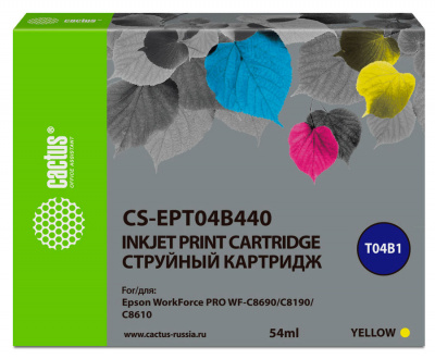 �������� �������� Cactus CS-EPT04B440 ������ (54��) ��� Epson WorkForce Pro WF-C8190, WF-C8690