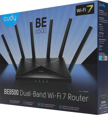 Wi-Fi ������ CUDY WR6500, Wi-Fi 7, BE6500, 2.4/5���, 4 LAN, ������