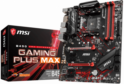   MSI B450 GAMING PLUS MAX Soc-AM4 AMD B450 4xDDR4 ATX AC`97 8ch(7.1) GbLAN RAID+DVI+HDMI