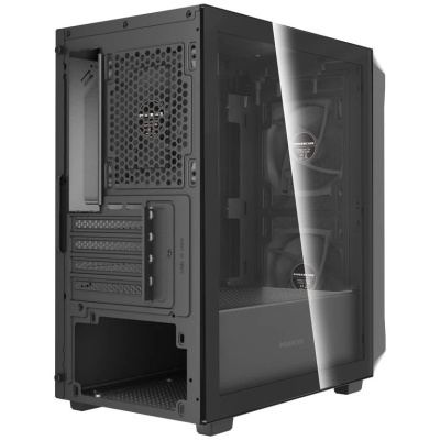 ������ Powercase Mistral SM06 ARGB, Tempered Glass, 3x120mm ARGB PWM fans, ������, mATX  (CMMSM06B-A3)