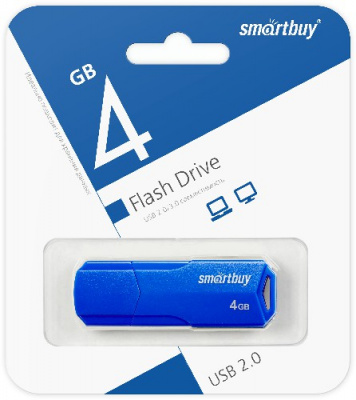 USB Flash ���������� 4Gb SmartBuy Clue Blue (SB4GBCLU-BU)